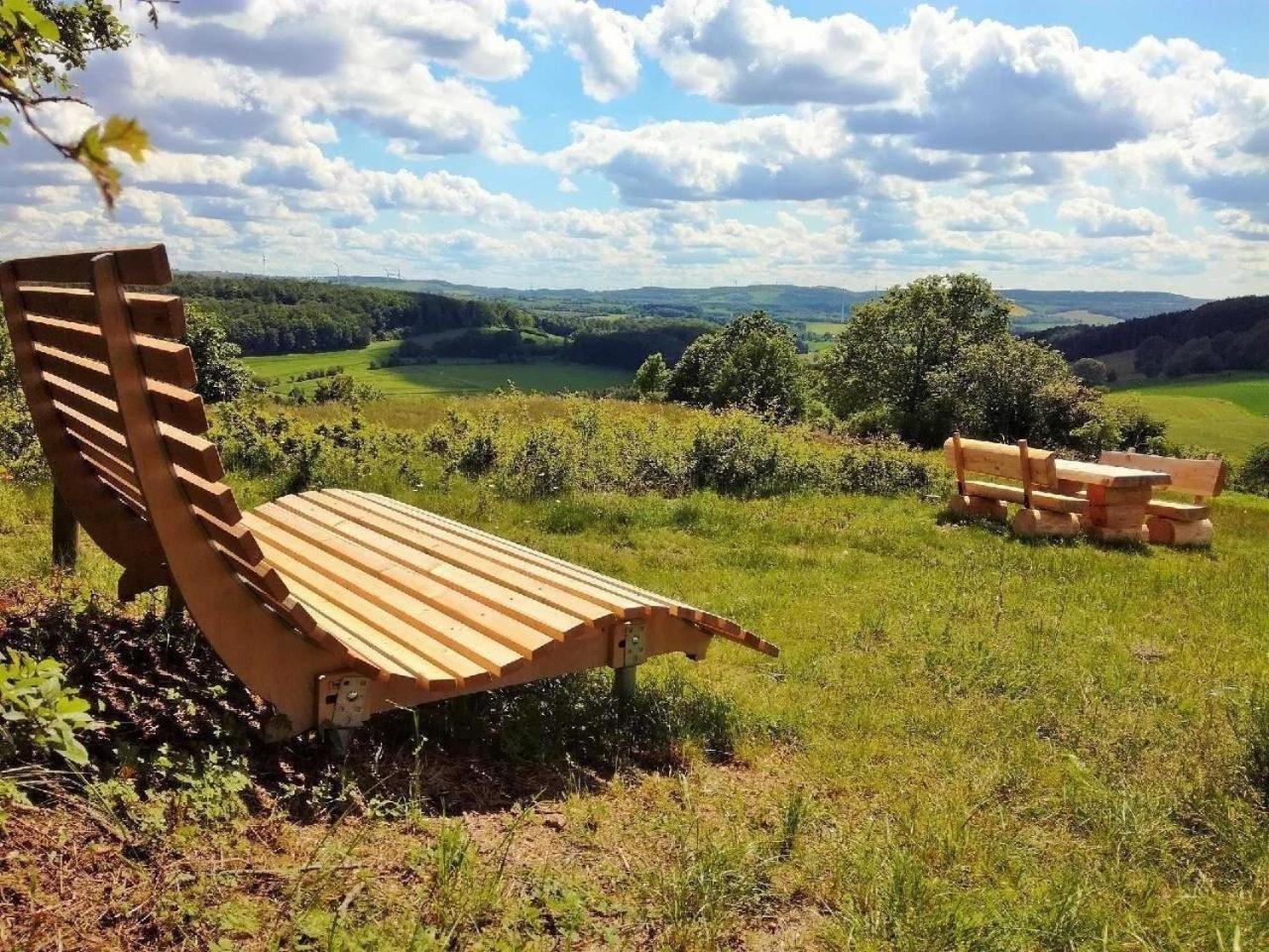 Freistehendes Ferienhaus In Rott Mit Eigenem Garten, Schoener Weitblick, Klimaanlage, Sauna Und Kamin Extertal Exterior foto